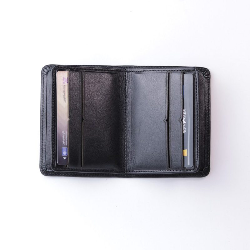 کیف جا کارتی چرم طبیعی گوچی مشکی کد 70