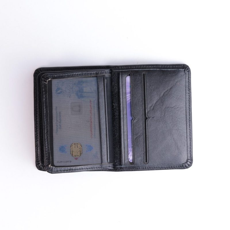 کیف جا کارتی چرم طبیعی گوچی مشکی کد 70