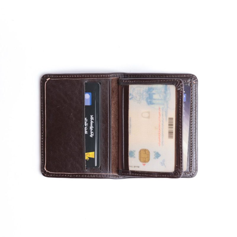 کیف جا کارتی چرم طبیعی گوچی قهوای کد 70