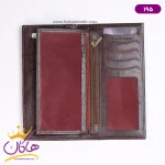 کیف پول کتی چرم مدل تالیپ کد ۱۹۵ قهوه ای باز شده