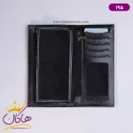 جای کیف پول کتی چرم مدل تالیپ کد ۱۹۵ مشکی