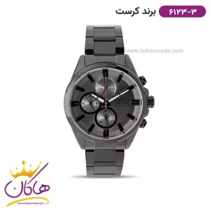 ساعت مچی مردانه کرست تمام طوسی سه موتوره 6123/3