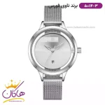 ساعت مچی زنانه نیوی فورس نقره ای بند حصیری 5014/3