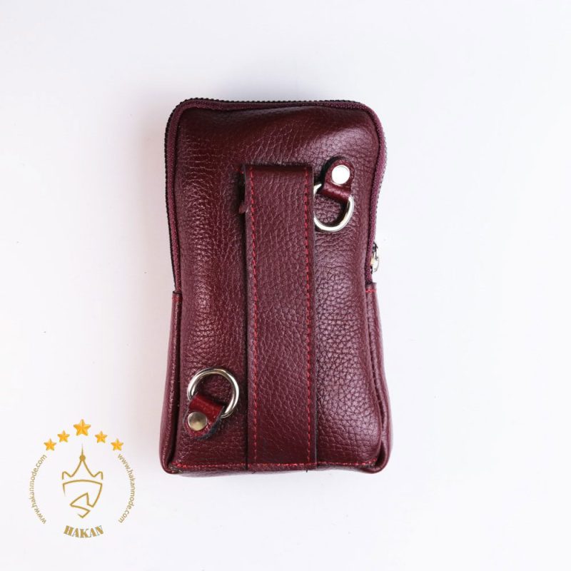 کیف چرم اصل بادی بگ چرمسال بزرگ زرشکی