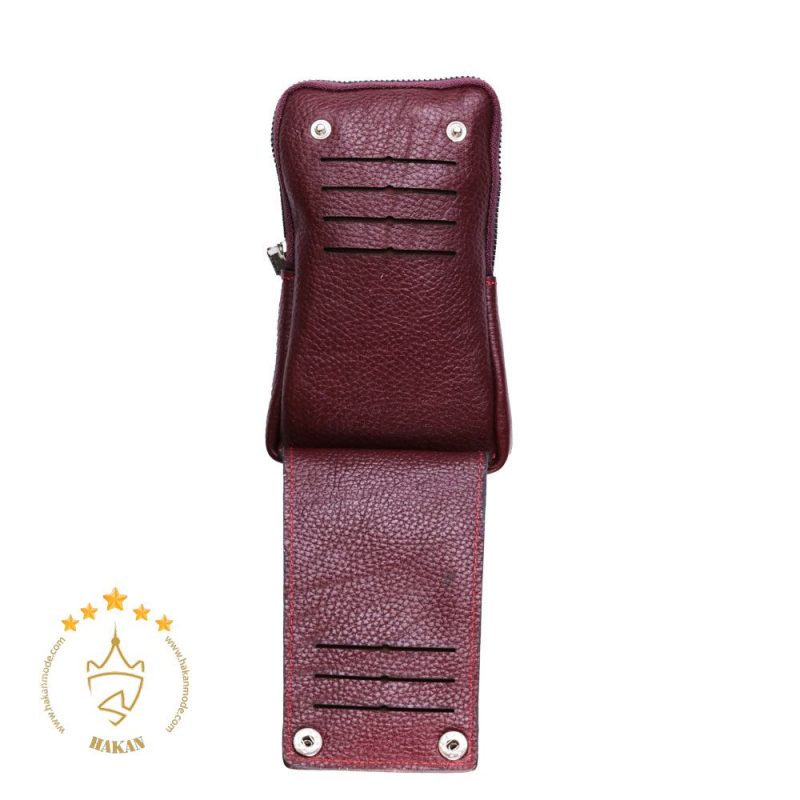 کیف چرم اصل بادی بگ چرمسال بزرگ زرشکی