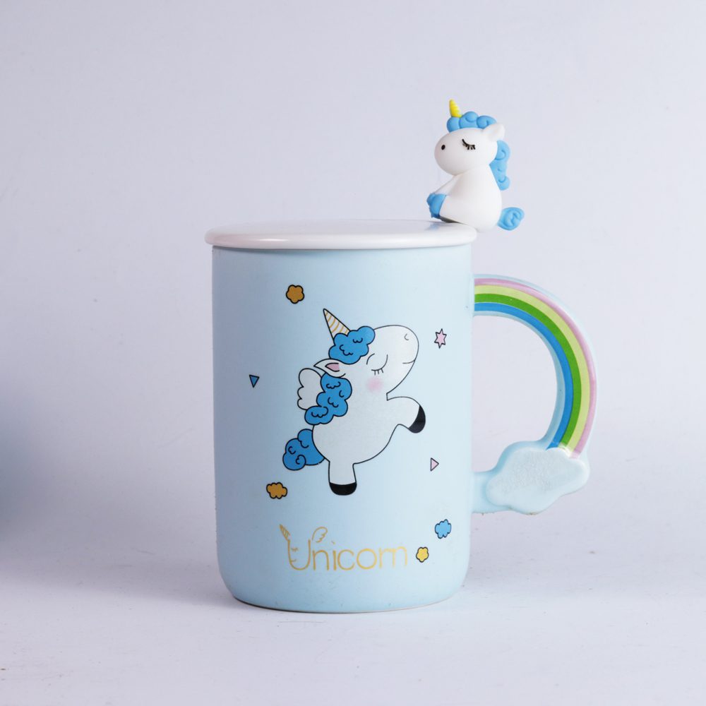 7 مدل ماگ یونیکورنی جذاب 5 ماگ یونیکورنی آبی