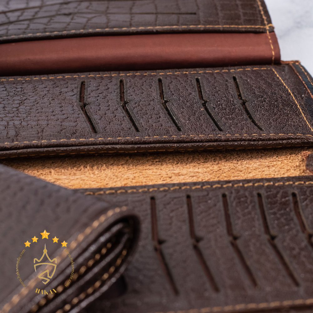 ست 3 تکه لاکچری چرمسال کیف کتی رنگ قهوای