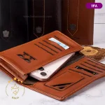 جای موبایل در کیف کتی چرم طبیعی ماسیمو دوتی