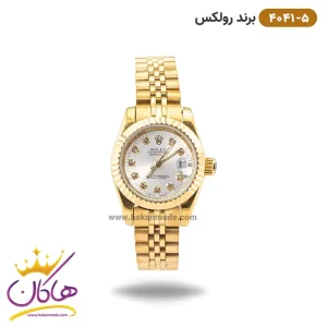 رولکس دیجاست ایندکس نگین طلایی زنانه