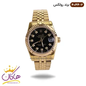 ساعت رولکس دیجاست طلایی صفحه مشکی
