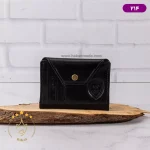 جا کارتی چرمی تالیپ چفتی مشکی