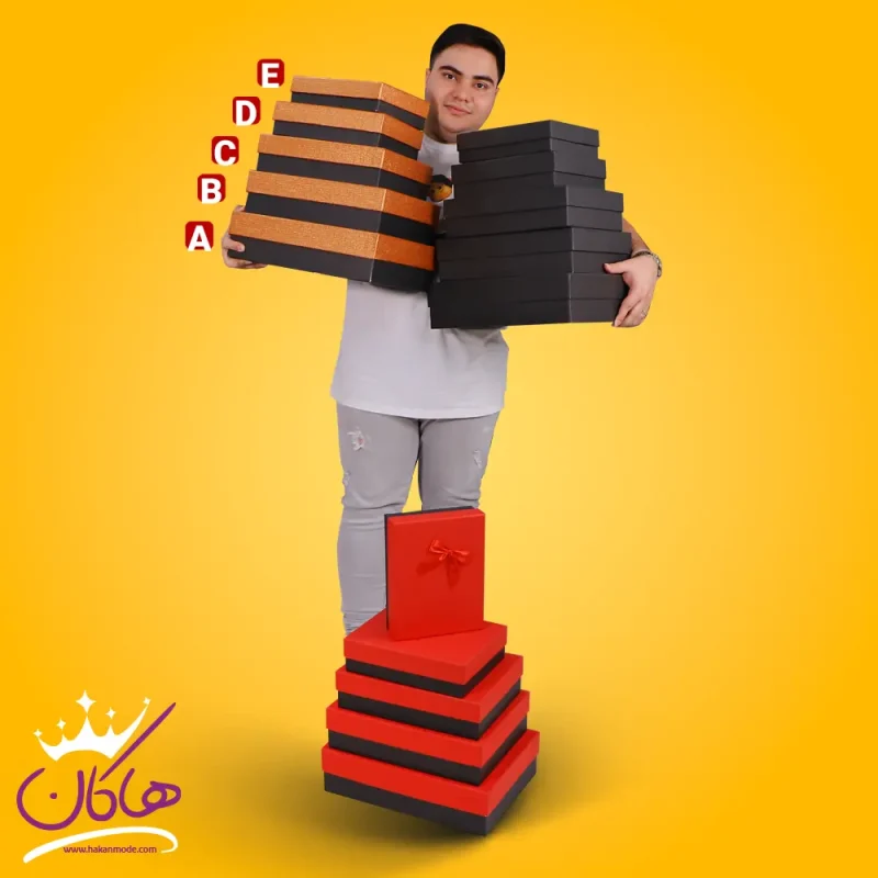 جعبه هدیه مسی مشکی همراه با مدل