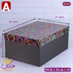 جعبه هدیه مشکی قلب رنگی سایز A