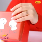 انگشتر زنانه ژوپینگ سه لاین پروانه