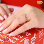 انگشتر زنانه ژوپینگ دو لاین ضربدری