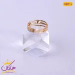 انگشتر زنانه ژوپینگ سه لاین پروانه