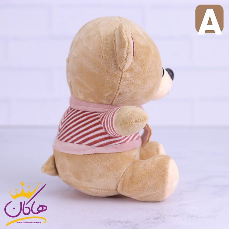 عروسک خرس قهوه ای نمای بغل