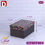 جعبه هدیه مشکی قلب رنگی سایز D