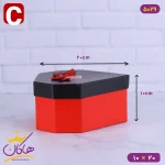 جعبه هدیه قلبی قرمز و مشکی