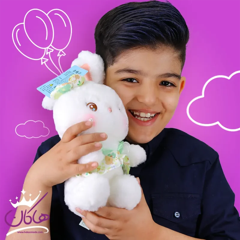 عروسک خرگوش لپ مروارید