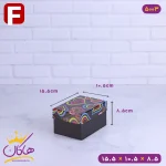 جعبه هدیه مشکی قلب رنگی سایز F