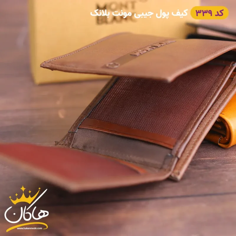 کیف پول چرم جیبی مونت بلانک