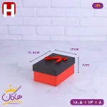 جعبه هدیه قرمز مشکی ساده سایز H