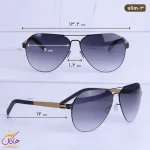 ابعاد عینک آفتابی مردانه آیس برلین خلبانی slim black gold