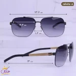 ابعاد عینک آفتابی مردانه آیس برلین مربعی rakete balck/gold