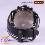 بند ساعت ناوی فورس مردانه بند چرمی مشکی کد 9110/4