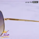 عینک ری بن طلایی قهوه ای اورجینال مدل RB3561 از نمای دسته طلایی