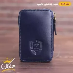 کیف جاکارتی چرم اصل تالیپ سورمه ای