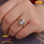 انگشتر زنانه مربعی تمام نگین ژوپینگ