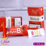 شکلات ولنتاین سیگار وینیستون از نمای داخل جعبه