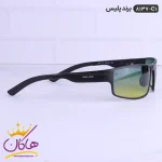 عینک آفتابی پلیس اورجینال مشکی سبز مدل c1 - 8137 از نمای کناری