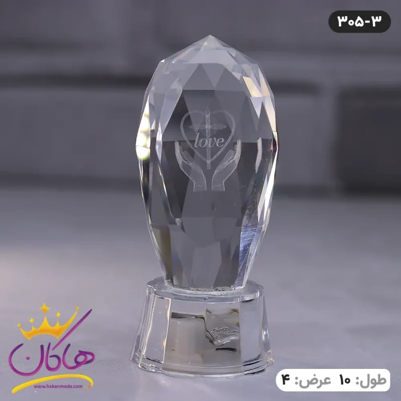 استند کریستالی چراغدار طرح صلیب عشق