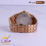 بند ساعت ای پی رزگلد صفحه مشکی مردانه | کد AF 1998/8