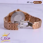 قفل ساعت ای پی رزگلد صفحه مشکی مردانه | کد AF 1998/8