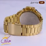 بند ساعت دیزل شاخدار طلایی صفحه سفید مردانه