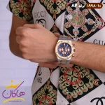 ساعت ای پی کرنوگراف نقره ای رزگلد مردانه نمای روی دست