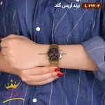 ساعت آریس گلد زنانه فلزی طلایی کد L292/4 نمای روی دست