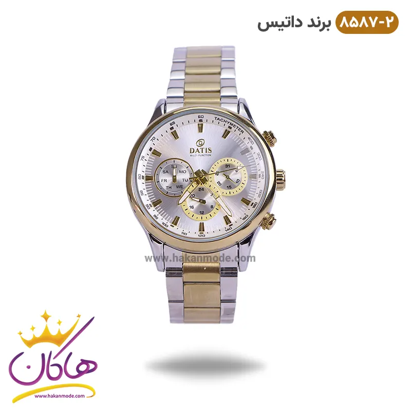 ساعت مردانه داتیس فلزی نقره ای طلایی 8587/2 1 ساعت مردانه داتیس فلزی نقره ای طلایی 8587/2