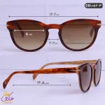 ابعاد عینک آفتابی دیوید بکهام اورجینال قهوه ای مدل 1052 DB