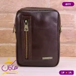 کیف دوشی چرمسال مدل 577 قهوه ای تیره