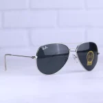 عینک آفتابی ری بن مردانه نقره ای عدسی مشکی RB 3025/1