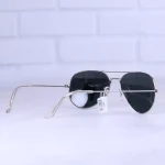 عینک آفتابی ری بن مردانه نقره ای عدسی مشکی RB 3025/1