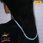 بند عینک بافت آبی از پشت سر