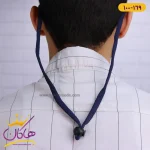 بند عینک کش بافت سرمه ای روی مدل