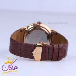ساعت مچی مردانه لاکسمی بند چرم قهوه ای 8519/3 نمای بسته قفل