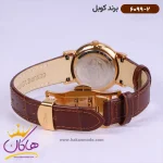 ساعت کوبل بند چرمی زنانه کد 6099/2 نمای باز قفل
